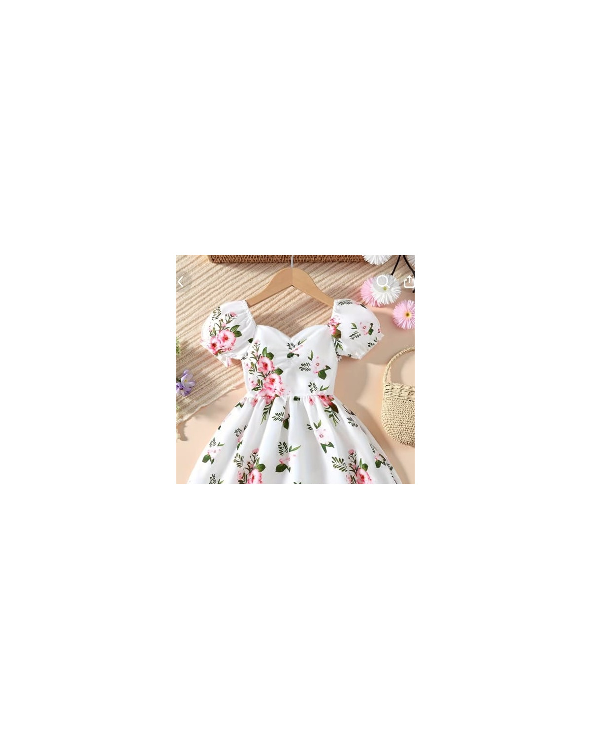 Girls Floral Print Birthday Dress