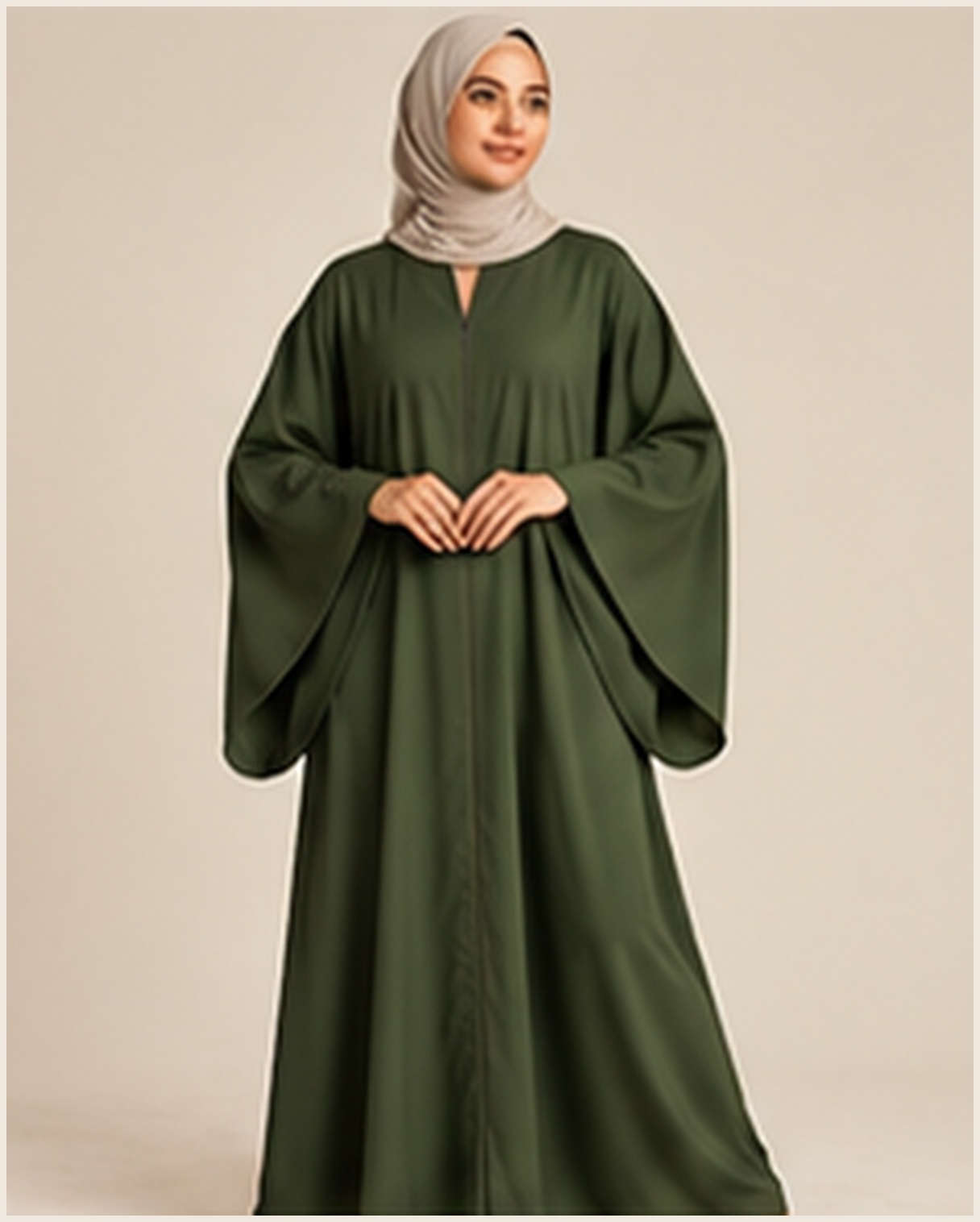 Cotton Kimono Sleeve Abaya