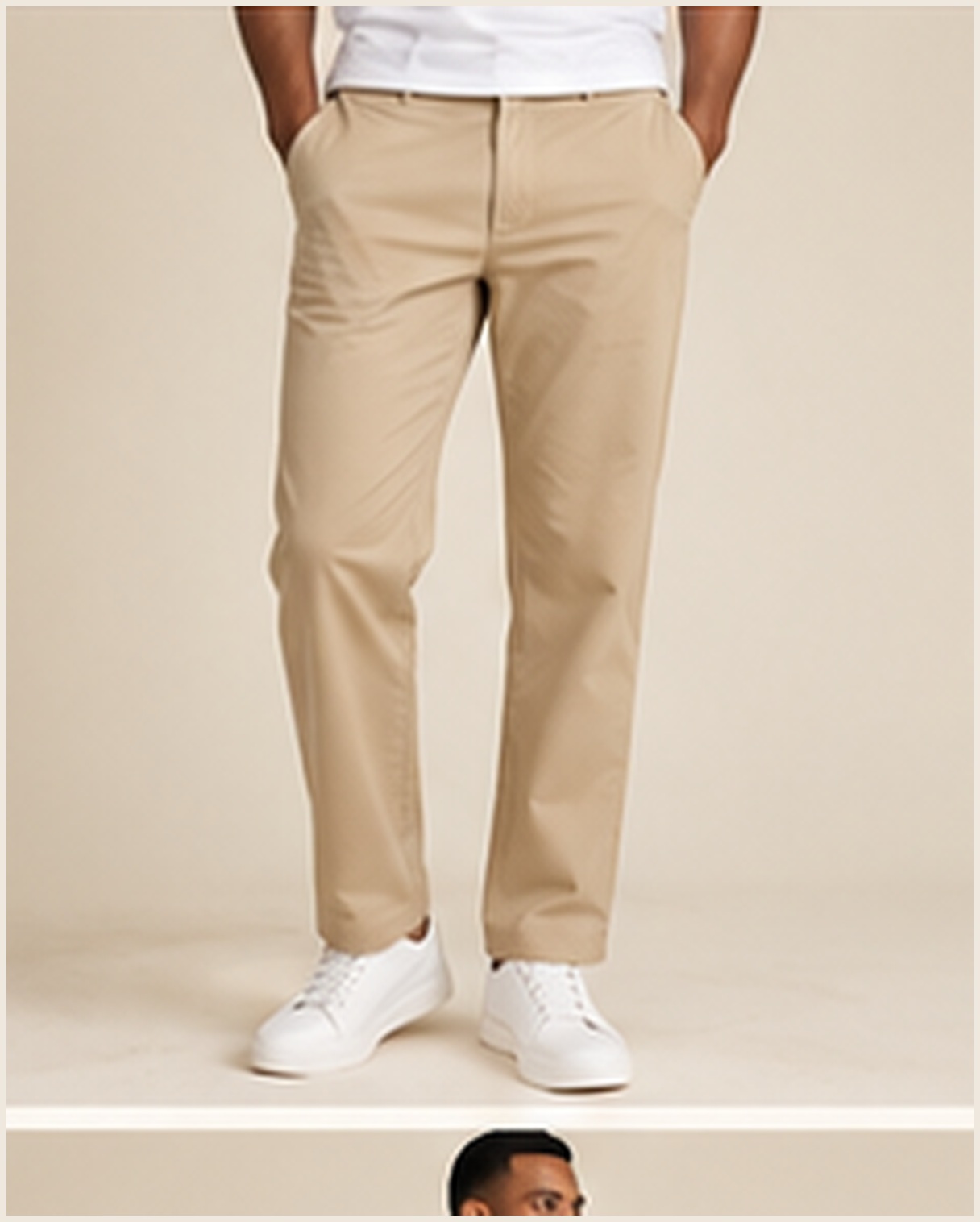 Straight Cut Casual Trousers