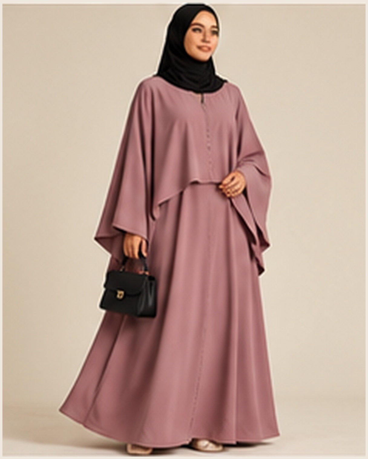Dusty Rose Modest Maxi Dress