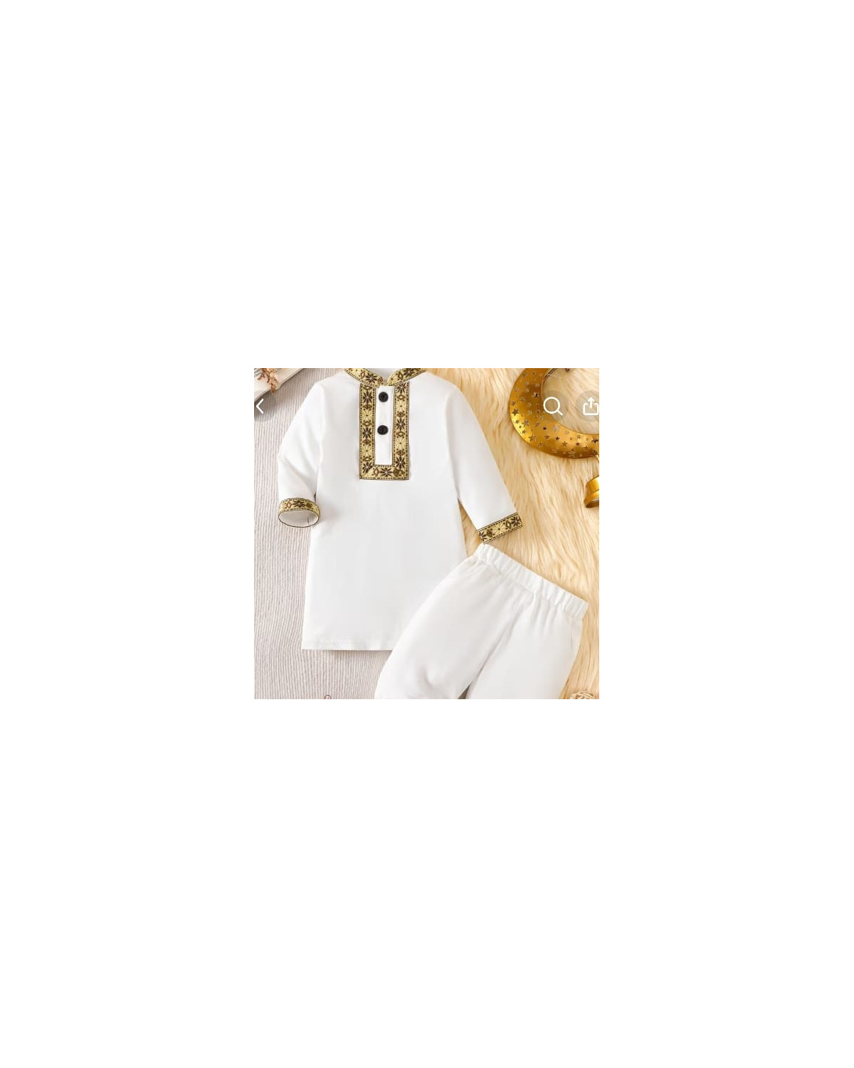 Boys Middle Eastern Embroidered Thobe Set