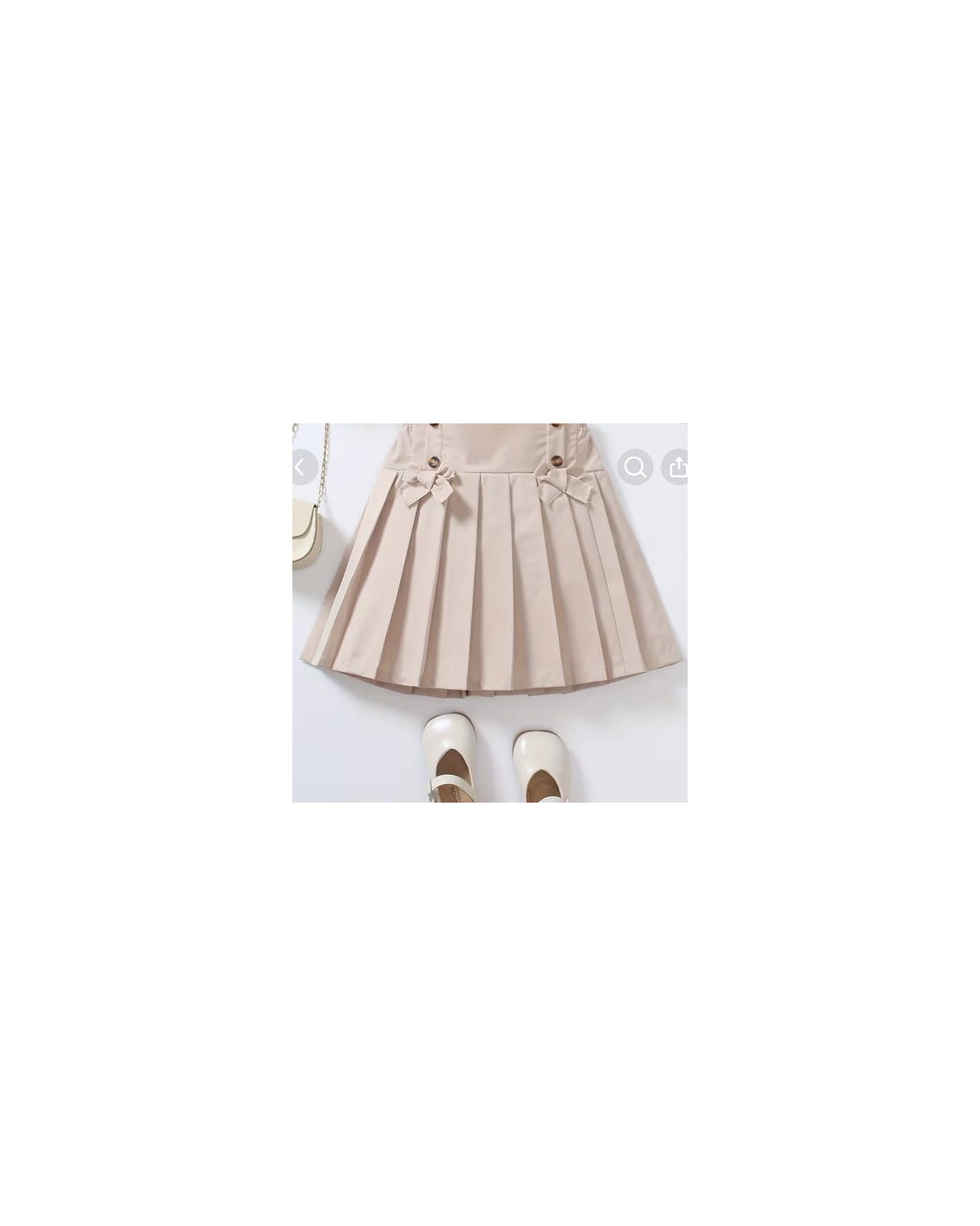 Girls 3D Bow Pleated Skirt