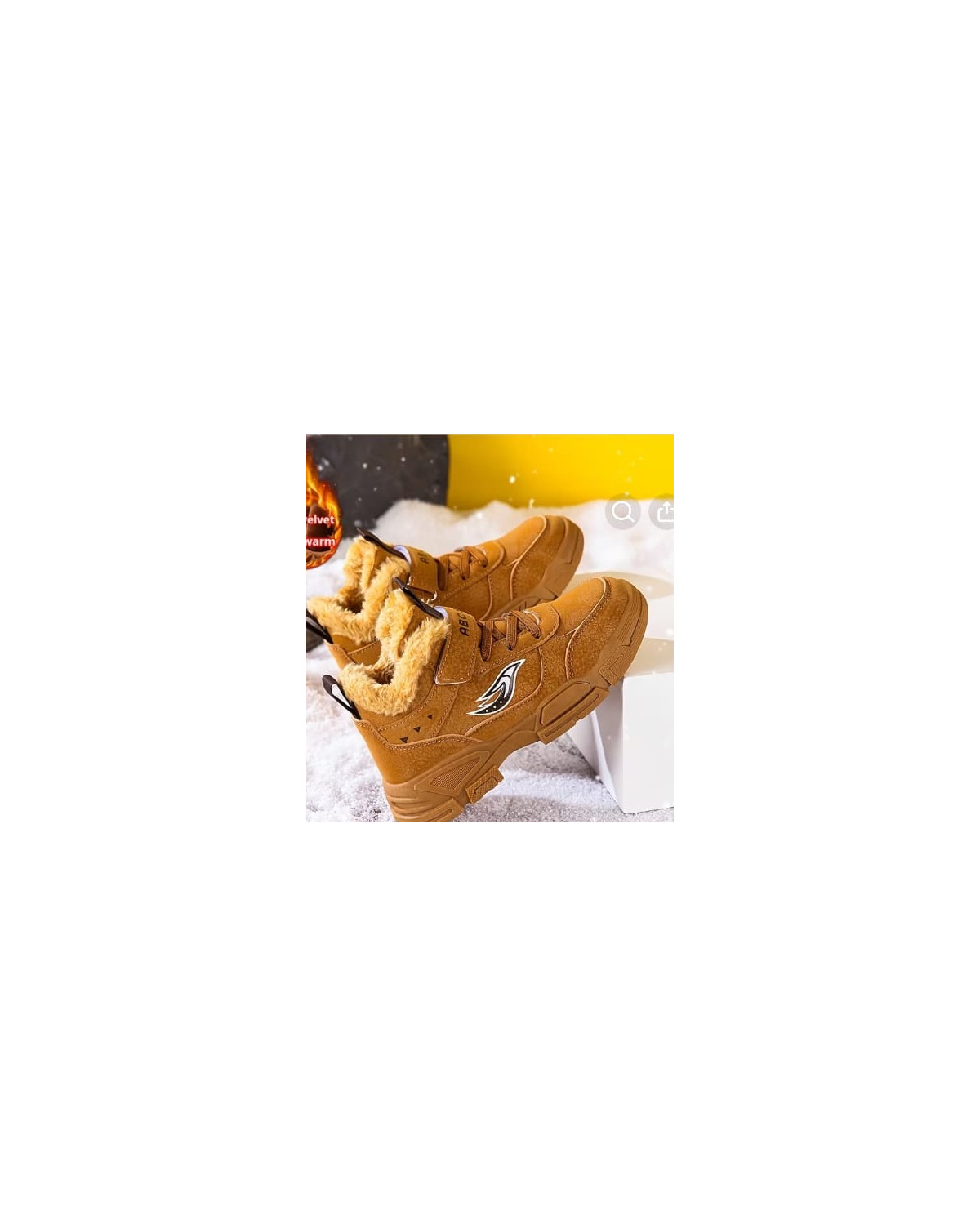 Boys Winter Plush-Lined School Shoes
