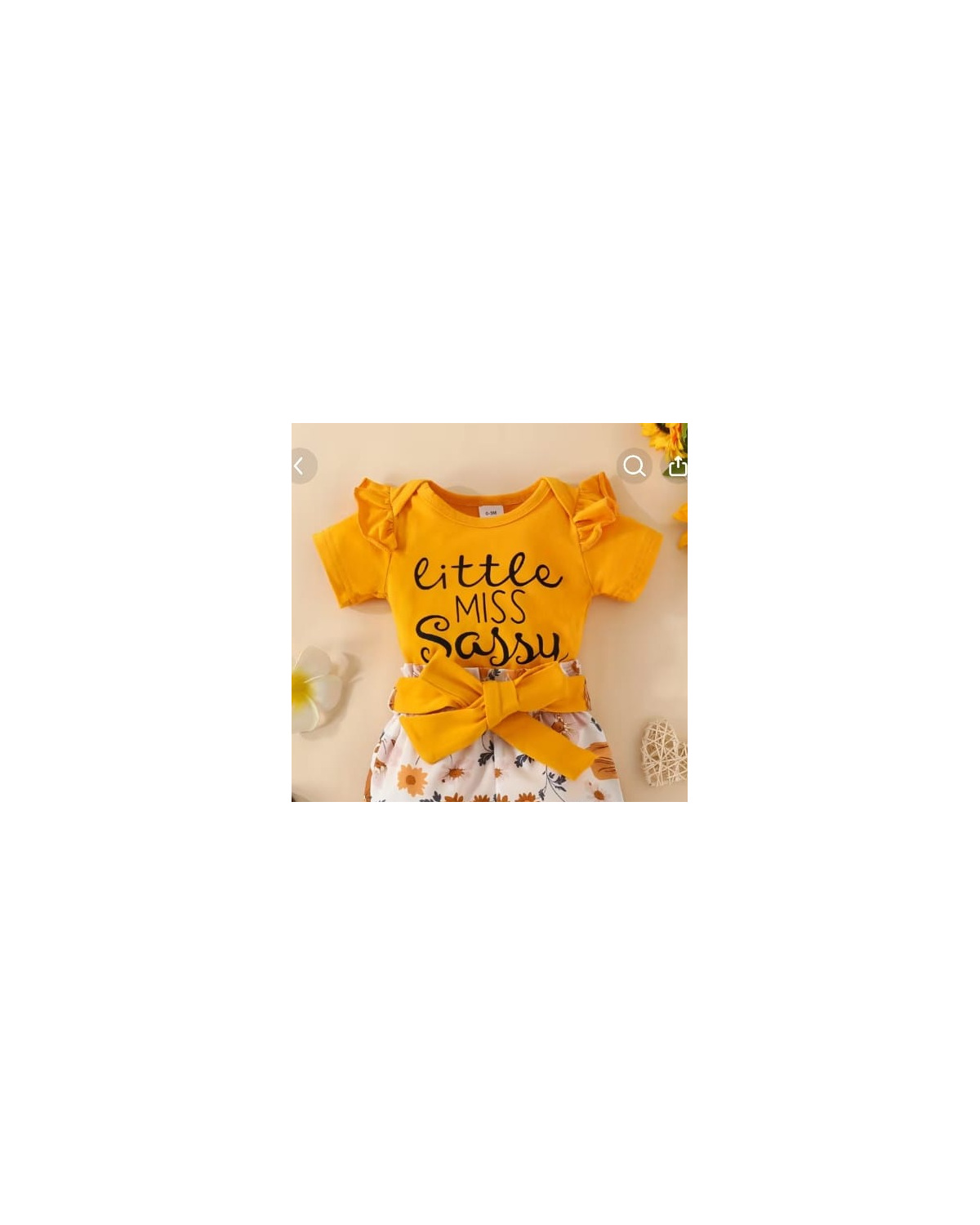Baby Girl Ruffle Top, Shorts & Bow Headband Set