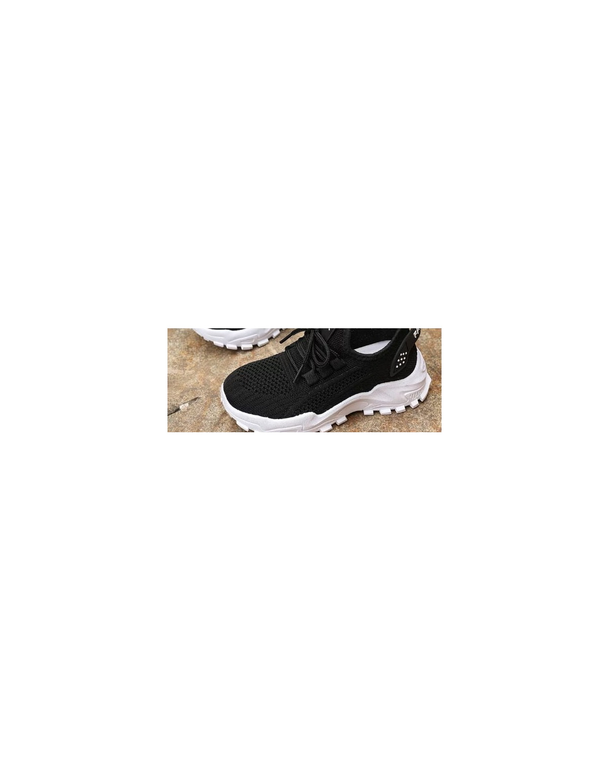Kids Knit Mesh Thick-Sole Sports Shoes