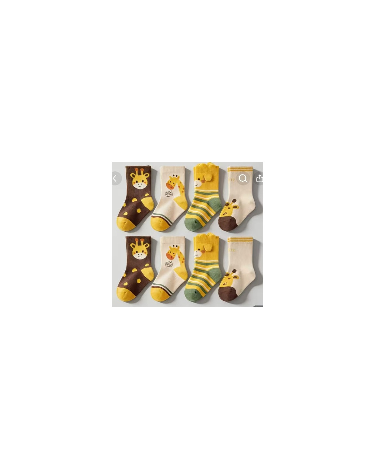 Baby Giraffe & Deer Pattern Socks