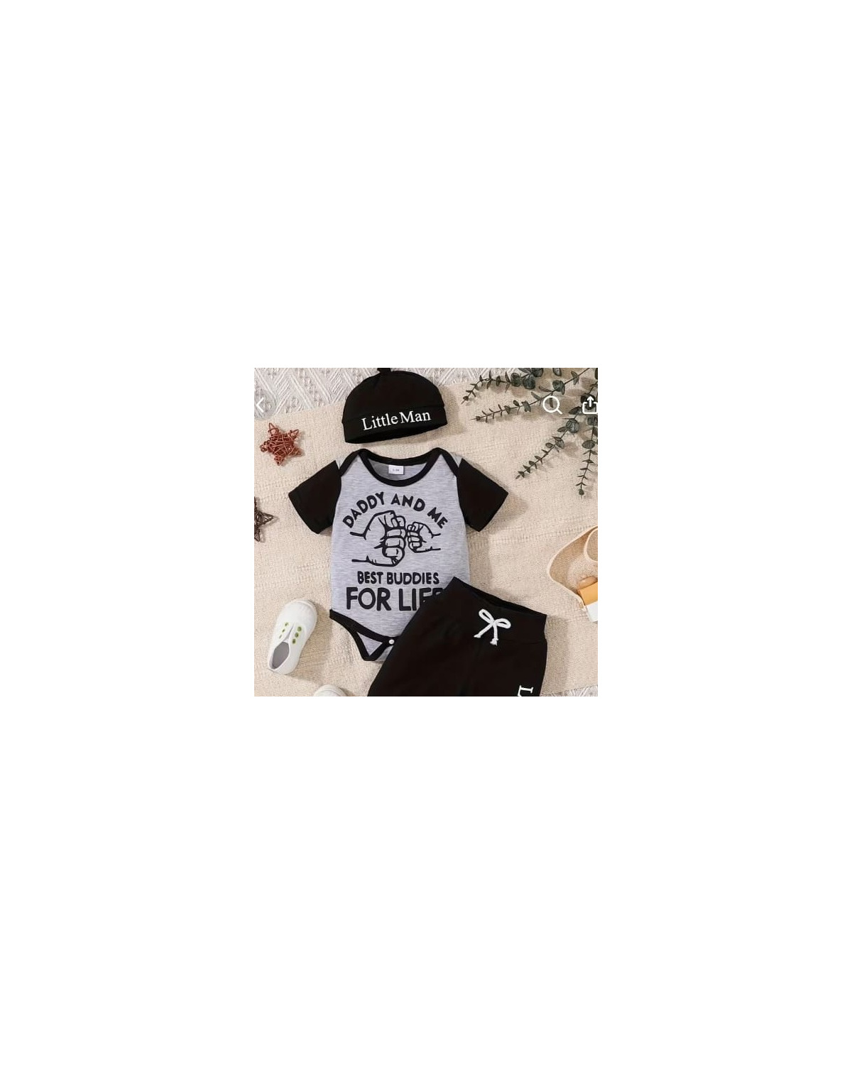 Baby Boy Letter Print Romper, Pants & Hat Set